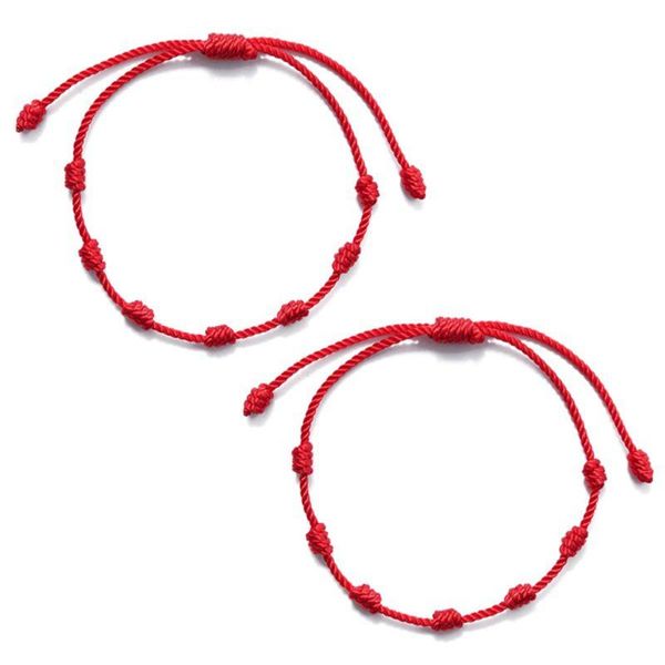 charm bracelets 2pcs 7 knot simple personality hand knitting red string friendship lucky bracelet can adjust the couple rope, Golden;silver
charm bracelets 2pcs 7 knot simple personality hand knitting red string friendship lucky bracelet can adjust the couple rope, Golden;silver
