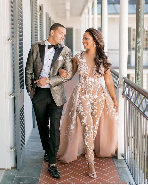 2021 new stylish celebrity jumpsuit prom dress with overskirt sheer v-neck cap sleeve party gowns fashion see through evening cocktail, Black
2021 new stylish celebrity jumpsuit prom dress with overskirt sheer v-neck cap sleeve party gowns fashion see through evening cocktail, Black