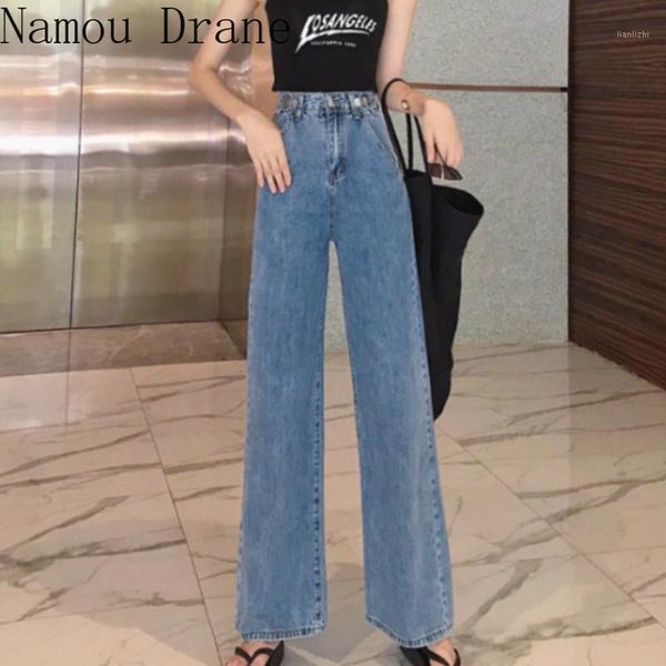 2020 style retro autumn straight jeans women's high waisted slim and elegant same style wide leg pants women's loose floor pants1, Blue
2020 style retro autumn straight jeans women's high waisted slim and elegant same style wide leg pants women's loose floor pants1, Blue