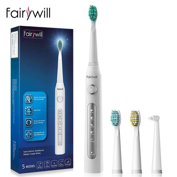 fairywill ultrasonic automatic electric toothbrush rechargeable smart timer usb fast charging 5 modes 3 replacement brush heads
fairywill ultrasonic automatic electric toothbrush rechargeable smart timer usb fast charging 5 modes 3 replacement brush heads
