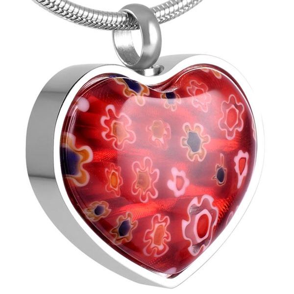 flower heart stone memorial ash keepsake pendant murano cremation urn for pet/human hold ashes wholesale or retail, Silver
flower heart stone memorial ash keepsake pendant murano cremation urn for pet/human hold ashes wholesale or retail, Silver