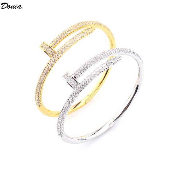 donia jewelry party european and american fashion big nail classic micro-inlaid zircon bracelet ladies bracelet designer bracelet, Black
donia jewelry party european and american fashion big nail classic micro-inlaid zircon bracelet ladies bracelet designer bracelet, Black