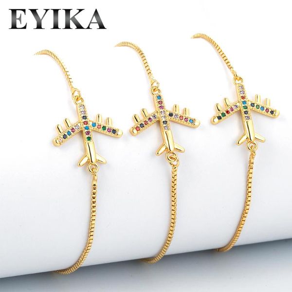 charm bracelets eyika colorful airplane bracelet zirconia ajustable kids bangle delicate children jewelry accessories gift for daughter/son, Golden;silver
charm bracelets eyika colorful airplane bracelet zirconia ajustable kids bangle delicate children jewelry accessories gift for daughter/son, Golden;silver