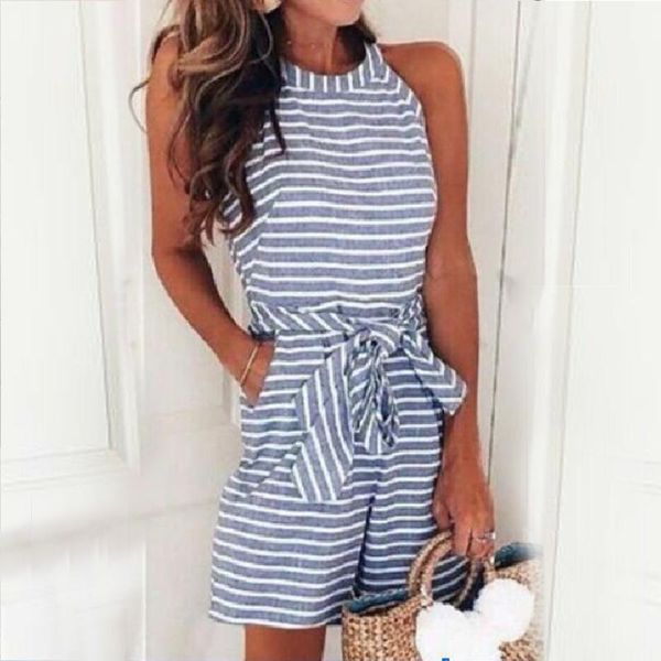 women's striped playsuit 2019 summer sleeveless romper ladies holiday beach belt jumpsuits casual overall with pocket 1, Black;white
women's striped playsuit 2019 summer sleeveless romper ladies holiday beach belt jumpsuits casual overall with pocket 1, Black;white
