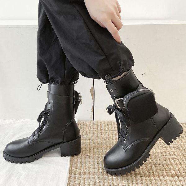 fashion purse buckle leather patent women fall platform boots woman-style punk motorcycle, Black
fashion purse buckle leather patent women fall platform boots woman-style punk motorcycle, Black