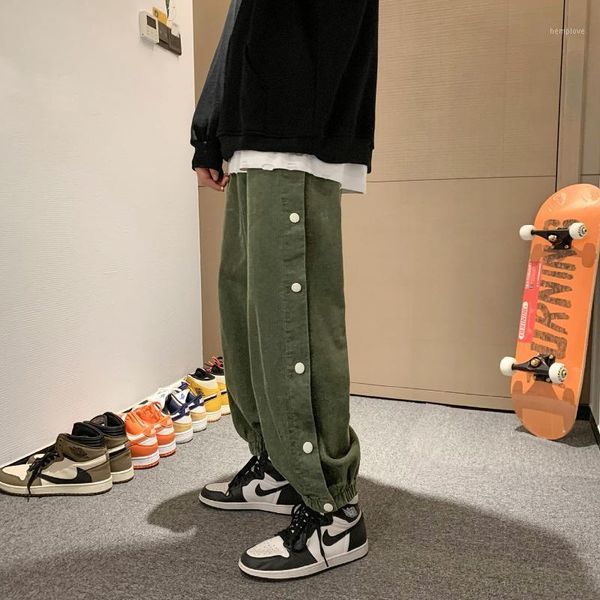 double side button corduroy pants men fashion streetwear casual hip hop trousers wide leg korean straight mens pants selling1, Black
double side button corduroy pants men fashion streetwear casual hip hop trousers wide leg korean straight mens pants selling1, Black