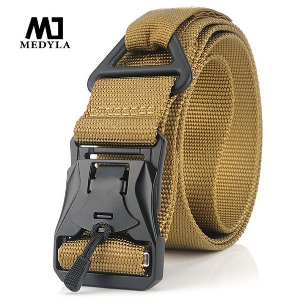 medyla tactical belt magnetic alloy buckle nylon tactical belt men's fans multi-function quick unlock, Black;brown
medyla tactical belt magnetic alloy buckle nylon tactical belt men's fans multi-function quick unlock, Black;brown