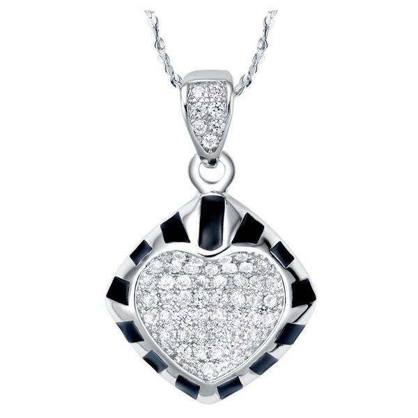chains nice arrival summer style white plated black epoxy with clear crystal pendant necklace for man/women, Silver
chains nice arrival summer style white plated black epoxy with clear crystal pendant necklace for man/women, Silver