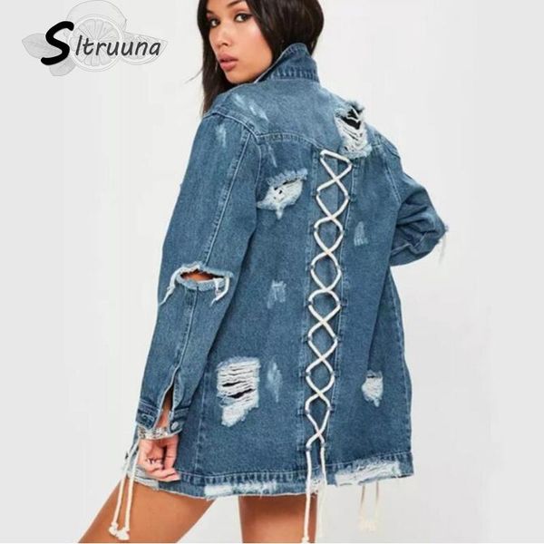 sitruuna women autumn denim jackets vintage hole boyfriend style casual street jackets loose back denim coat outwears, Black;brown
sitruuna women autumn denim jackets vintage hole boyfriend style casual street jackets loose back denim coat outwears, Black;brown