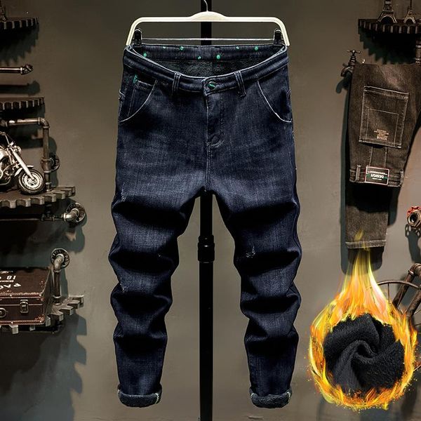 men's jeans 2021 winter plush men elasticity harem denim male casual cropped pencil trousers blue fashion keep warm slim length pants
men's jeans 2021 winter plush men elasticity harem denim male casual cropped pencil trousers blue fashion keep warm slim length pants