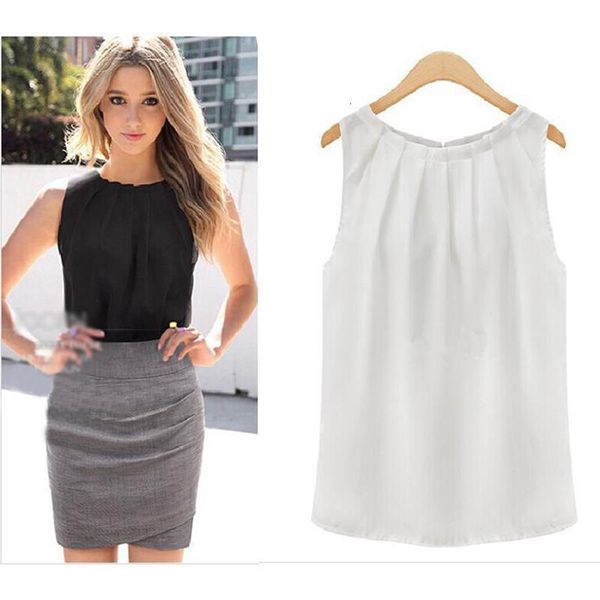 women tank women loose casual chiffon solid sleeveless vest all-match basic o-neck for women female clothing, White
women tank women loose casual chiffon solid sleeveless vest all-match basic o-neck for women female clothing, White