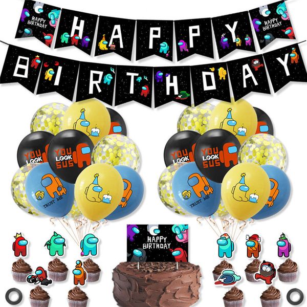 Among Us Game Balloons 12 Inch Latex Air Balloon For Birthday Decorative Balloons Festival Party Supplies Cartoon Anime Balloons E122303