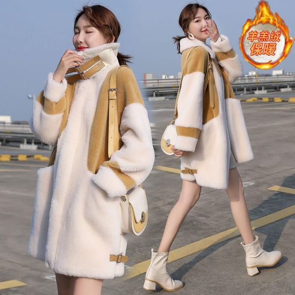 women's wool & blends autumn and winter large size cashmere coat korean version loose thickened mid-length, Black
women's wool & blends autumn and winter large size cashmere coat korean version loose thickened mid-length, Black