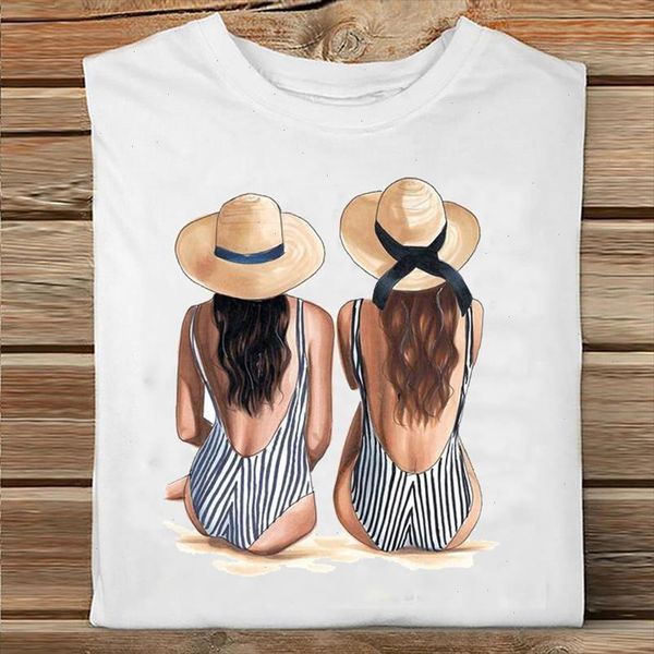 women short sleeve cartoon sister friends happy time summer spring clothes print tshirt female tee ladies graphic t shirt, White
women short sleeve cartoon sister friends happy time summer spring clothes print tshirt female tee ladies graphic t shirt, White