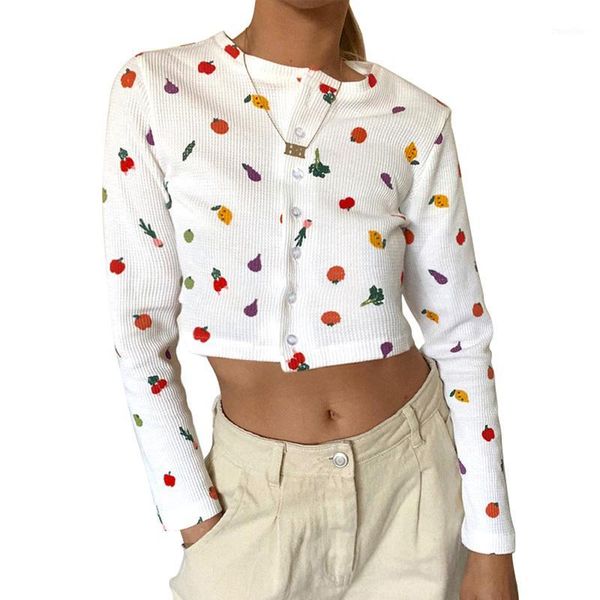 women button decorated cardigan t-shirt printed full length regular sleeve round neck polyester elegant fashion t-shirt1, White
women button decorated cardigan t-shirt printed full length regular sleeve round neck polyester elegant fashion t-shirt1, White