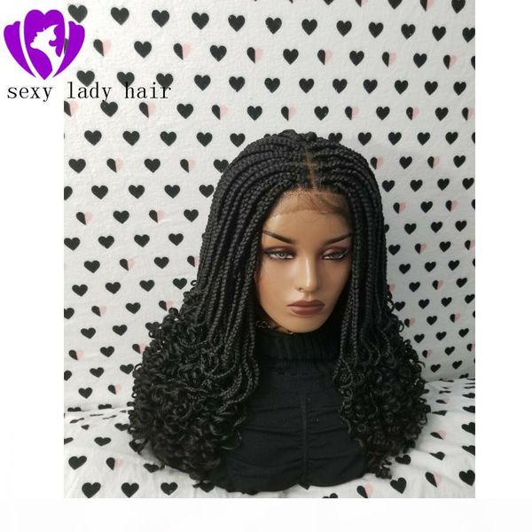 200density full braided wigs with curly tips short curly lace front wig black box braids wig for women african braids wigs with baby hair
200density full braided wigs with curly tips short curly lace front wig black box braids wig for women african braids wigs with baby hair