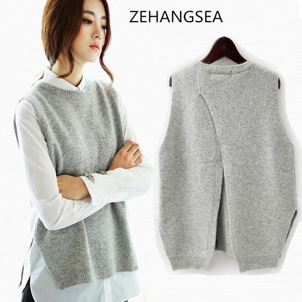 women's vests autumn and winter sweater vest solid color simple loose comfortable soft fashion coat female, Black;white
women's vests autumn and winter sweater vest solid color simple loose comfortable soft fashion coat female, Black;white