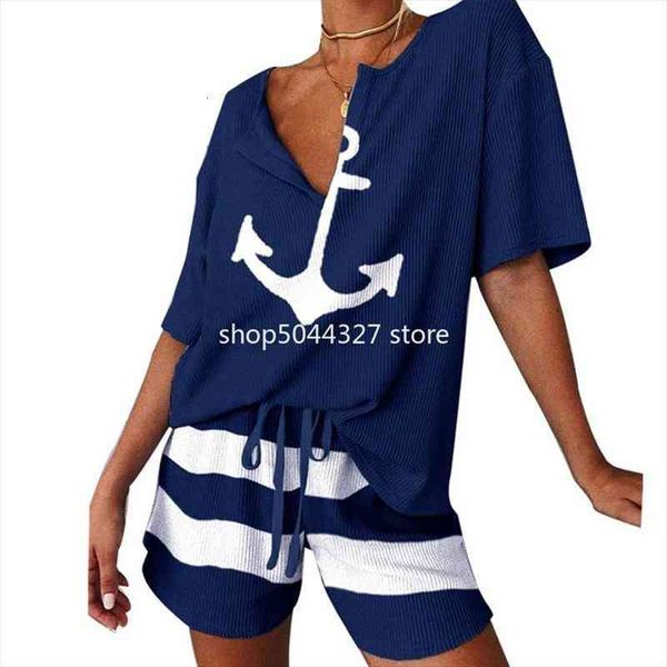 boat anchor print two piece set women casual tracksuit summer suit short sleeve and shorts 2 pcs outfits, Gray
boat anchor print two piece set women casual tracksuit summer suit short sleeve and shorts 2 pcs outfits, Gray