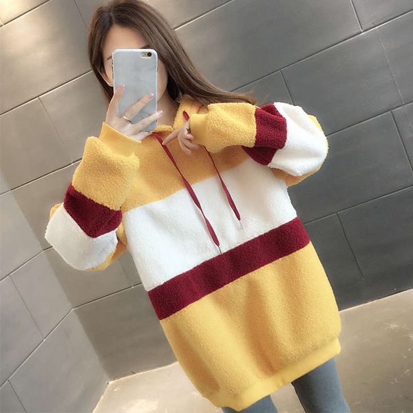 lambskin medium length cashmere sweater women's clothing 2020 new loose korean dress foreign style autumn and winter thickened coat, Black
lambskin medium length cashmere sweater women's clothing 2020 new loose korean dress foreign style autumn and winter thickened coat, Black