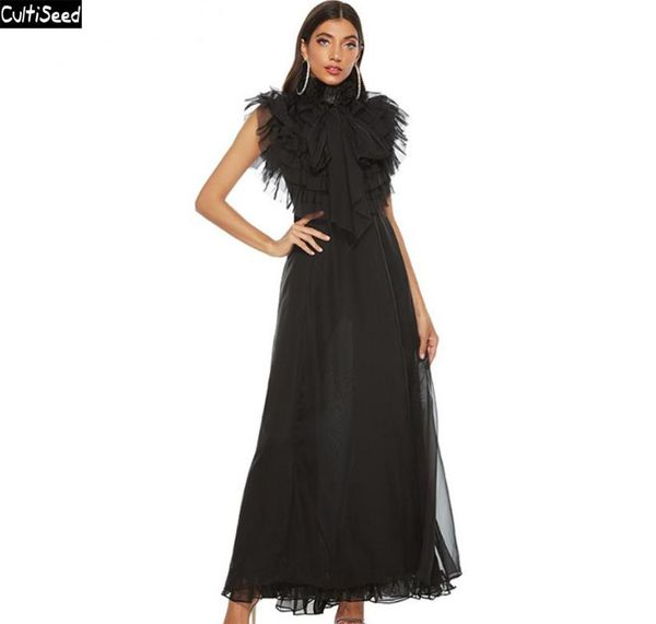 cultiseed women black office work party long dress female new floral turtleneck multi layered ruffles sleeveless chiffon dresses, Black;gray
cultiseed women black office work party long dress female new floral turtleneck multi layered ruffles sleeveless chiffon dresses, Black;gray