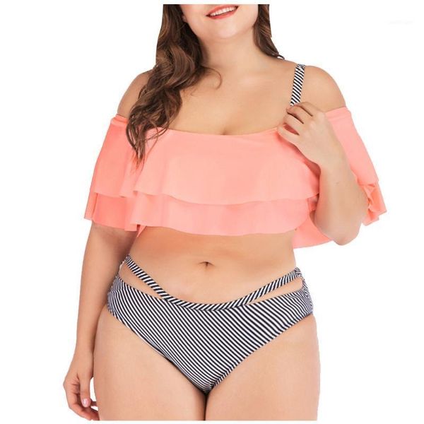 women's swimwear 2021 summer women two-piece swimsuit striped print sling plus size bikini beachwear maillot de bain femme1, White;black
women's swimwear 2021 summer women two-piece swimsuit striped print sling plus size bikini beachwear maillot de bain femme1, White;black