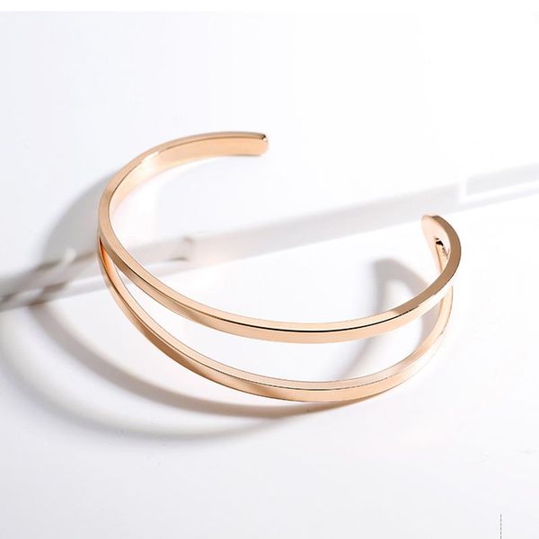 bangle rose gold steel titanium half-opening bracelet mori series all-match temperament fashion fresh jewelry, Black
bangle rose gold steel titanium half-opening bracelet mori series all-match temperament fashion fresh jewelry, Black