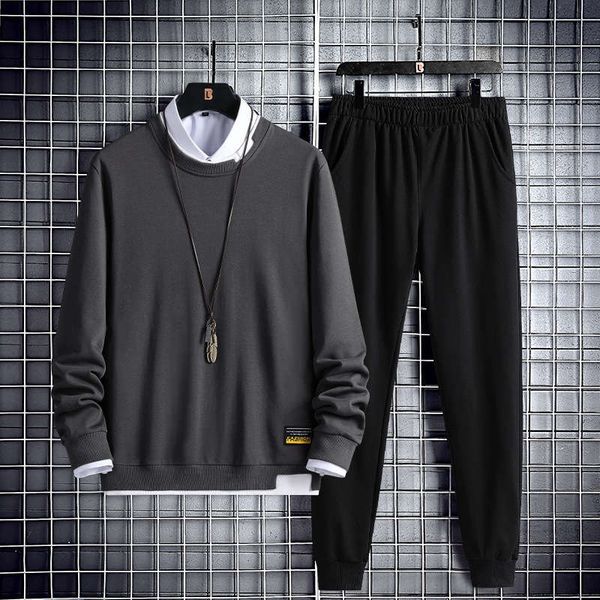 spring and autumn 2020 new style raglan sleeve fried street loose sports round neck men's sweater suit, Gray
spring and autumn 2020 new style raglan sleeve fried street loose sports round neck men's sweater suit, Gray