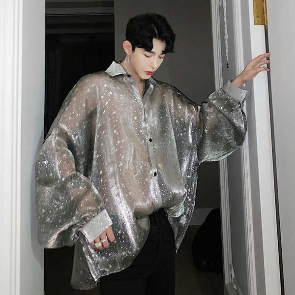 2021 summer fashion transparent print oversize nightclub men's shirts vintage hip hop shirt silk dress stage jb8x, White;black
2021 summer fashion transparent print oversize nightclub men's shirts vintage hip hop shirt silk dress stage jb8x, White;black