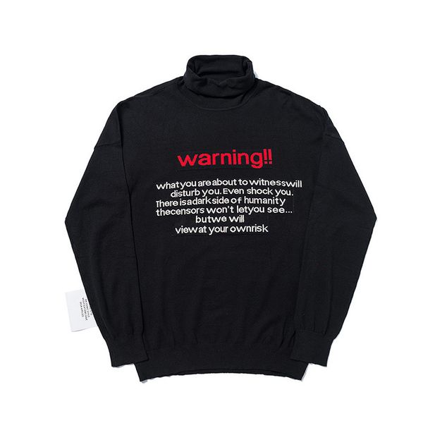 2021 new hip-hop turtleneck pullovers men women autumn winter stand collar vtm knitted jumper vetements casual sweaters f1w2, White;black
2021 new hip-hop turtleneck pullovers men women autumn winter stand collar vtm knitted jumper vetements casual sweaters f1w2, White;black