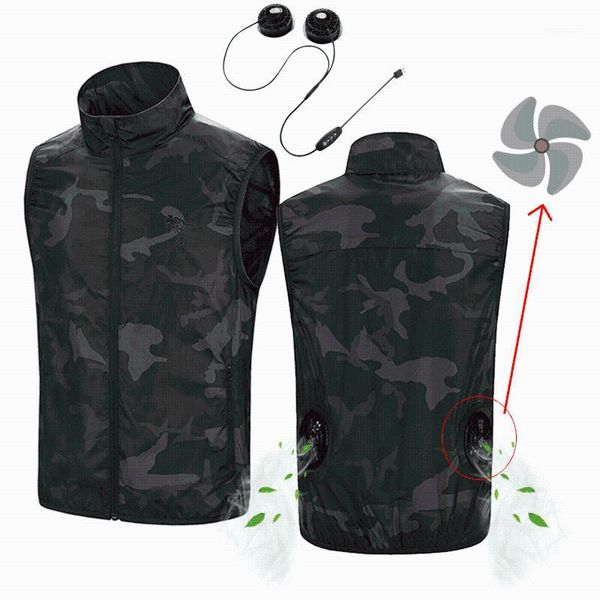 outdoor t-shirts cooling vest summer air conditioning clothing fan usb smart charging men women sunscreen skin fishing jacket1, Gray;blue
outdoor t-shirts cooling vest summer air conditioning clothing fan usb smart charging men women sunscreen skin fishing jacket1, Gray;blue