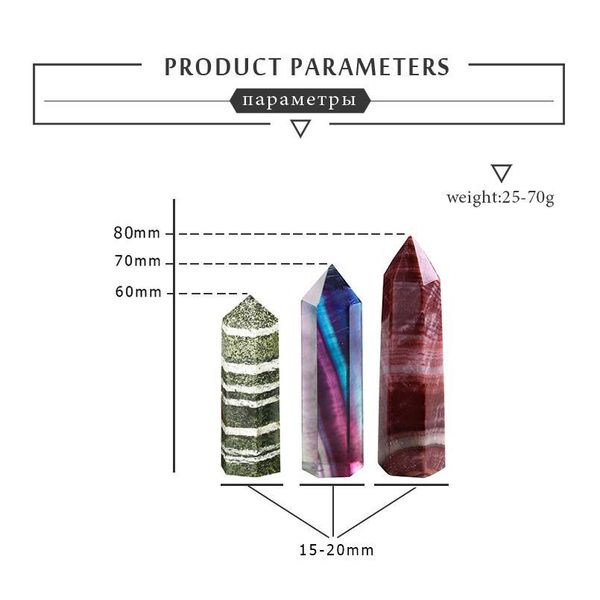 1pc natural crystal and gemstone hexagonal column crystal point labradorite pink quartz obsidian modern home decorat qylmov, Black
1pc natural crystal and gemstone hexagonal column crystal point labradorite pink quartz obsidian modern home decorat qylmov, Black