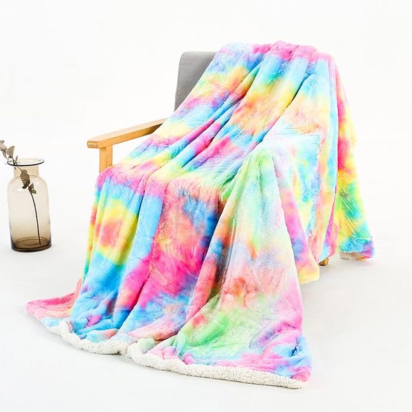 blankets rainbow style tie-dyed blanket double-sided plush cashmere winter warm throw super soft cover for children adult
blankets rainbow style tie-dyed blanket double-sided plush cashmere winter warm throw super soft cover for children adult