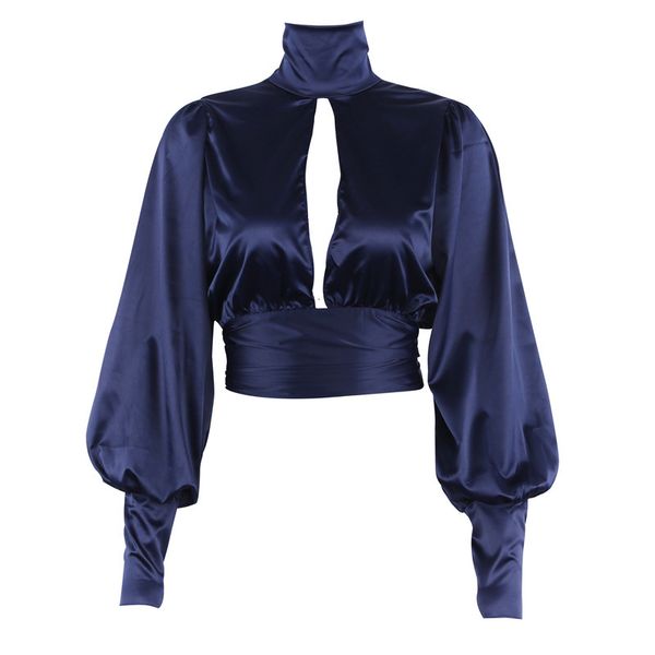 2021 new very vintage spring without back satin elegant low-cut turtleneck multi-way wearing thin female shirt n749, White
2021 new very vintage spring without back satin elegant low-cut turtleneck multi-way wearing thin female shirt n749, White