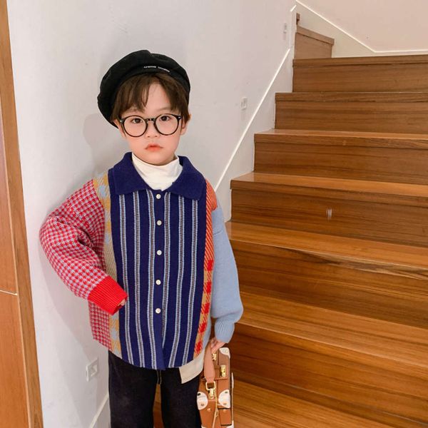 wear boys' lapel cardigan warm im 2020 new winter china universi children's korean fashion sweater, Blue
wear boys' lapel cardigan warm im 2020 new winter china universi children's korean fashion sweater, Blue