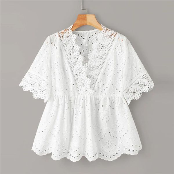 summer blouses for women 2020 women blouses casual cotton shirt long sleeve lace patchwork blouse female j30, White 
summer blouses for women 2020 women blouses casual cotton shirt long sleeve lace patchwork blouse female j30, White