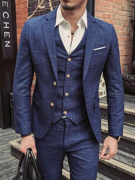 men dress suits british 3piece men wedding suit new 2020 autumn mens business formal plaid suit luxury slim fit dress, White;black
men dress suits british 3piece men wedding suit new 2020 autumn mens business formal plaid suit luxury slim fit dress, White;black
