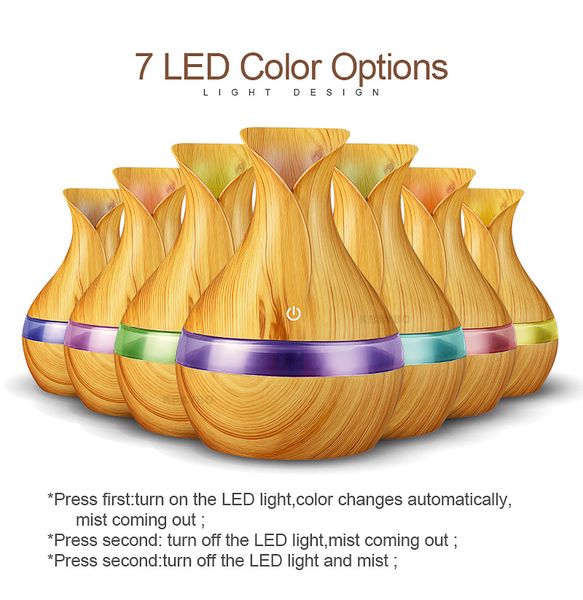 300ml usb aroma ultrasonic air humidifier wood grain with rgb 7colors led light essential oil diffuser electric mist maker for home office
300ml usb aroma ultrasonic air humidifier wood grain with rgb 7colors led light essential oil diffuser electric mist maker for home office