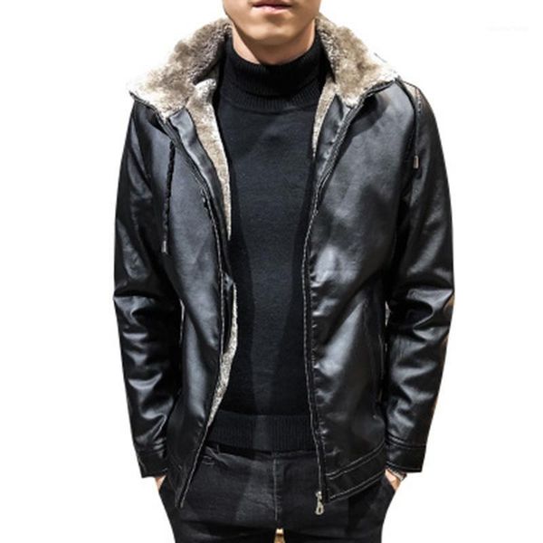 autumn winter men leather jackets thicken warm plus size velvet coat collar men's jacket windproof pu leather coats fp16701, Black
autumn winter men leather jackets thicken warm plus size velvet coat collar men's jacket windproof pu leather coats fp16701, Black