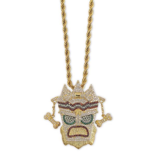 iced out uka mask pendant necklace men's indians hip hop bling charm jewelry for women gifts drop necklaces, Silver
iced out uka mask pendant necklace men's indians hip hop bling charm jewelry for women gifts drop necklaces, Silver