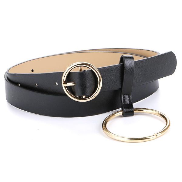 round buckle metal circle belts for women lovely big ring decorated belt female fashion woman black waist belts student sqcchd, Black;brown 
round buckle metal circle belts for women lovely big ring decorated belt female fashion woman black waist belts student sqcchd, Black;brown