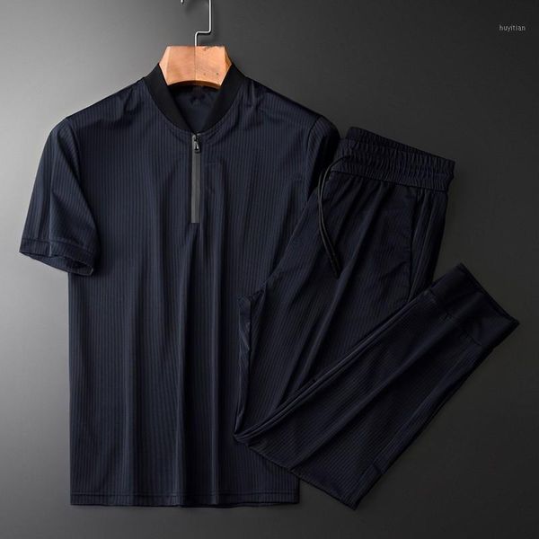 minglu summer mens sets (t-shirt+pants) stand collar short sleeve male tracksuit plus size 4xl slim stripe man sets1, Gray
minglu summer mens sets (t-shirt+pants) stand collar short sleeve male tracksuit plus size 4xl slim stripe man sets1, Gray