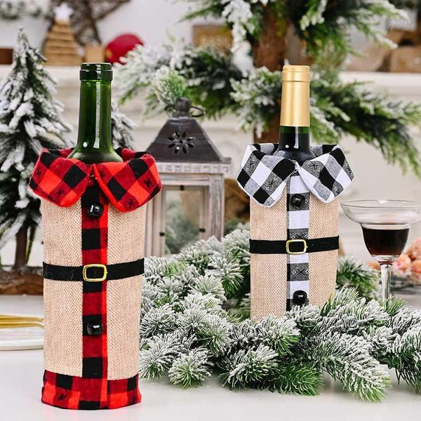 1pc christmas red wine bottle cover black white grid christmas bags new year xmas home party table decorations 20201
1pc christmas red wine bottle cover black white grid christmas bags new year xmas home party table decorations 20201