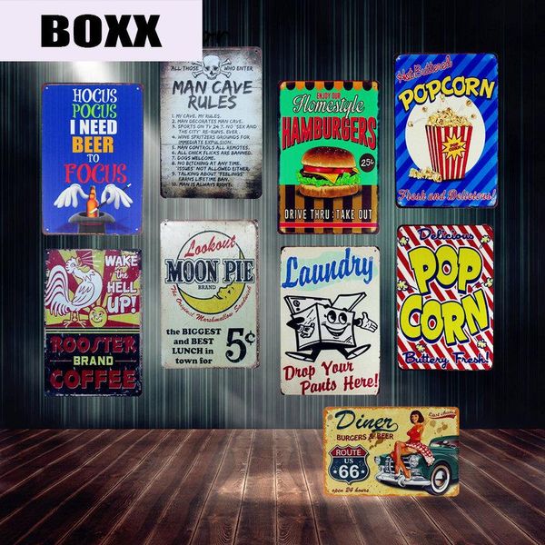 retro plaques tin poster homestyle hamburgers laundry pop corn moon pie wall decor dinner beer coffee man cave metal signs
retro plaques tin poster homestyle hamburgers laundry pop corn moon pie wall decor dinner beer coffee man cave metal signs