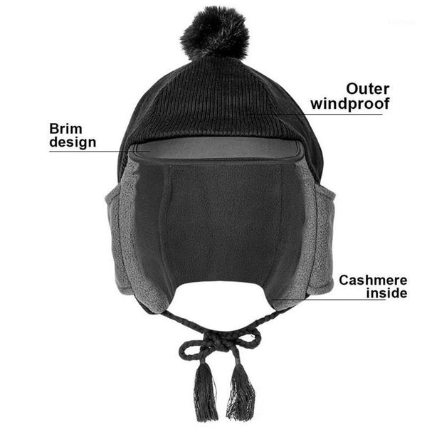 cycling caps & masks windproof hat trapper adjustable fashionable cap headgear bomber1, Black
cycling caps & masks windproof hat trapper adjustable fashionable cap headgear bomber1, Black