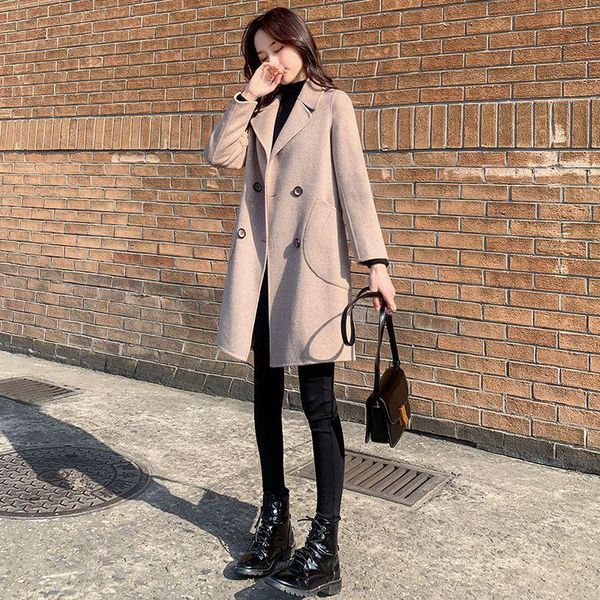 fnoce 2021 new spring women's woolen overcoats fashion trends casual elegant solid long sleeve slim eye catching outwear coats, Black
fnoce 2021 new spring women's woolen overcoats fashion trends casual elegant solid long sleeve slim eye catching outwear coats, Black