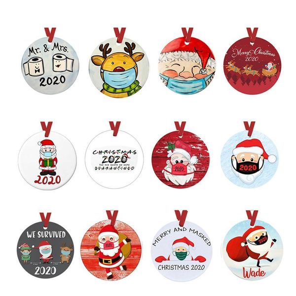 30 styles pet ornaments 3 inch round tree pendant santa wearing a mask christmas decorations dha2202
30 styles pet ornaments 3 inch round tree pendant santa wearing a mask christmas decorations dha2202