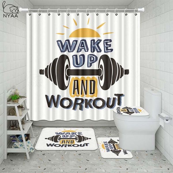 bath accessory set novelty eat sleep train repeat gym shower curtain for bathroom motivational quote fitness sports mats rug decor
bath accessory set novelty eat sleep train repeat gym shower curtain for bathroom motivational quote fitness sports mats rug decor