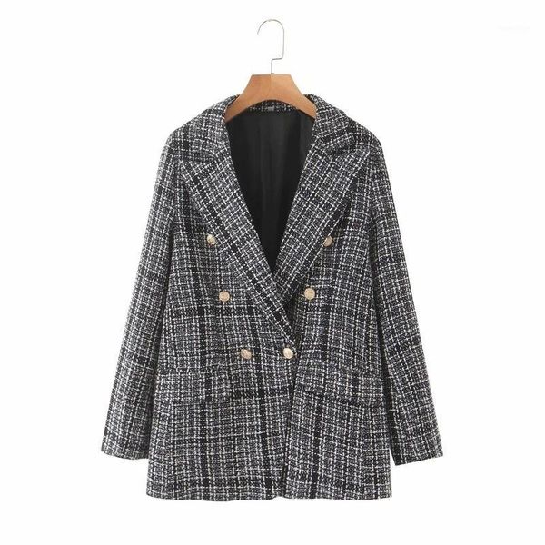 2020 new autumn and winter women's elegant ladies blazer casual long-sleeved woolen plaid women's jacket small suit slim skirt1, White
2020 new autumn and winter women's elegant ladies blazer casual long-sleeved woolen plaid women's jacket small suit slim skirt1, White