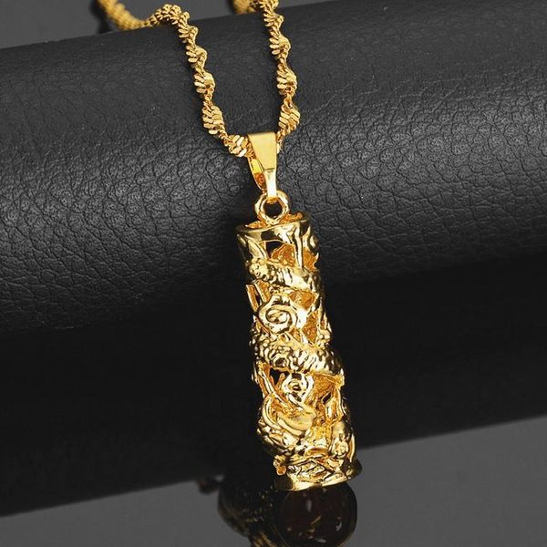 Gold Color Auspicious Dragon Pillar Pendant Necklaces For Women Men Long Chain Necklace Mascot Ornaments Lucky Jewelry Gifts, Silver
Gold Color Auspicious Dragon Pillar Pendant Necklaces For Women Men Long Chain Necklace Mascot Ornaments Lucky Jewelry Gifts, Silver