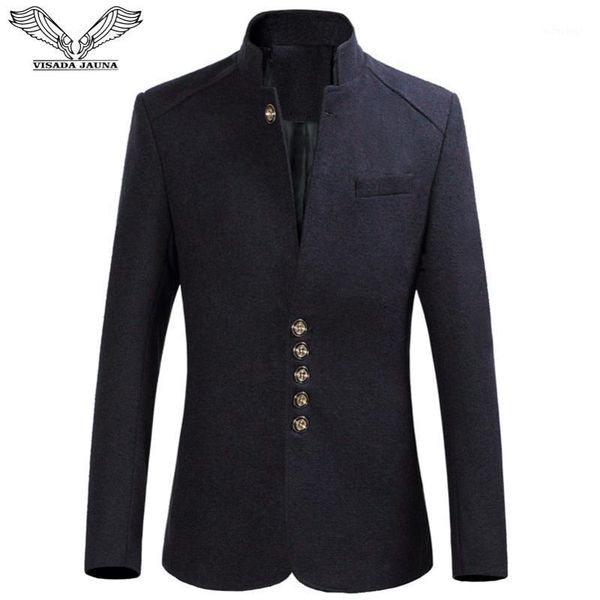 da jauna men suit coat men 's suits standing collar business causal slim fit male solid clothing for outwear 6xl1, White;black
da jauna men suit coat men 's suits standing collar business causal slim fit male solid clothing for outwear 6xl1, White;black